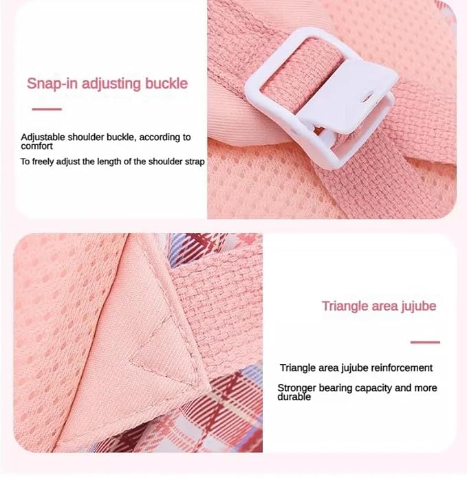 Korean Tie Bow Travel School Bag (Peach)