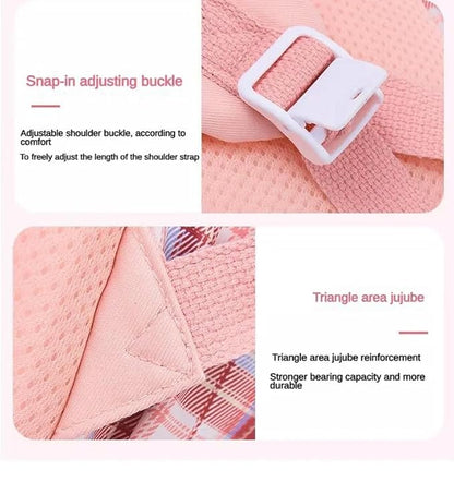 Korean Tie Bow Travel School Bag (Peach)