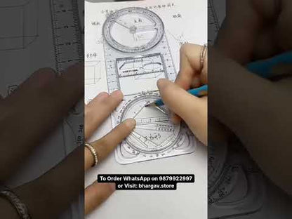 Geometric Drawing Ruler Movable
