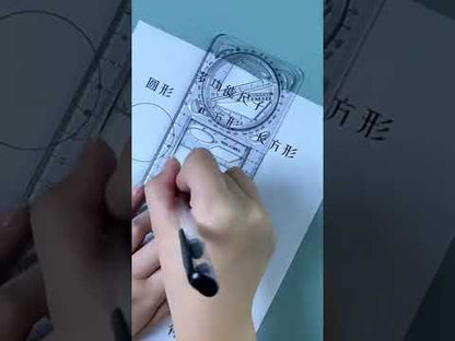 Geometric Drawing Ruler Movable